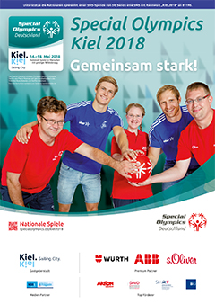 Das Plakatmotiv der Special Olympics Kiel 2018.