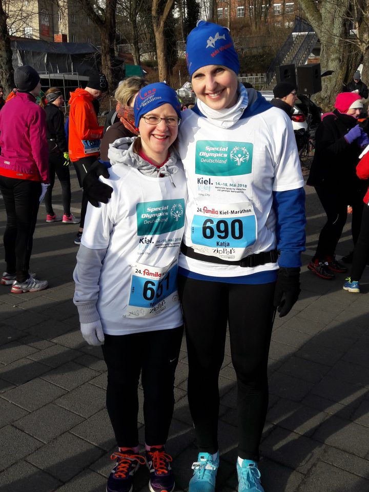 Michaela Harder und Katja Herber beim Kiel-Marathon. Foto: SOD/Lena Glück
