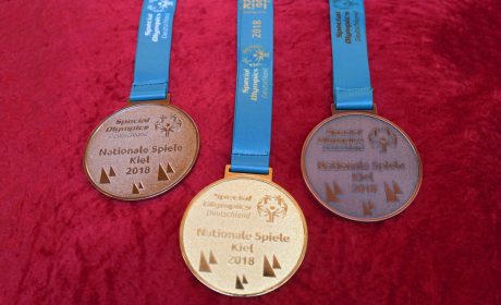 Der Medaillensatz der Special Olympics Kiel 2018. (Foto: SOD/Juri Reetz)